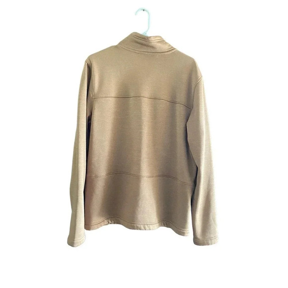 The North Face Men’s Beige Long Sleeve Full Zipped Fleece Sweatshirt Size L - Picture 2 of 5